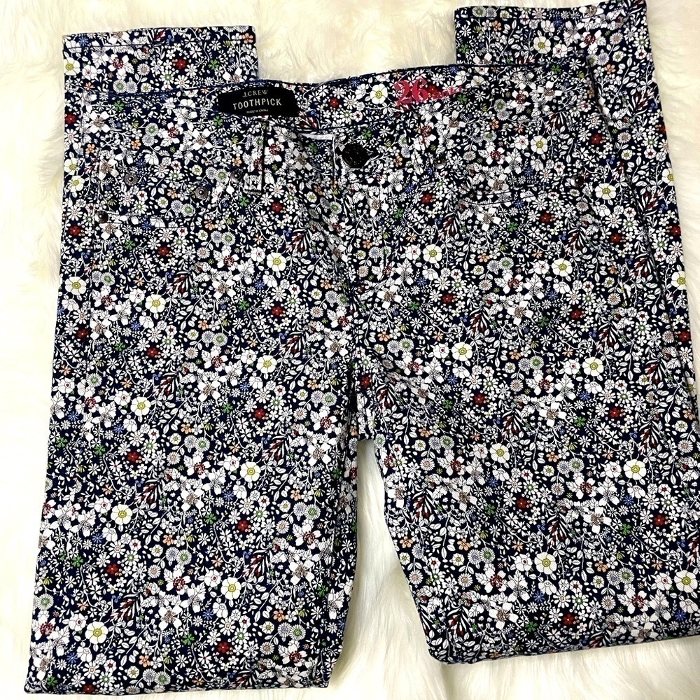 Liberty J Crew Floral Printed Skinny Pants Size 26